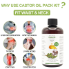 Picture of 2Pcs Cotton Flannel with Cold Pressed Castor Oil, 8fl.oz/250ml